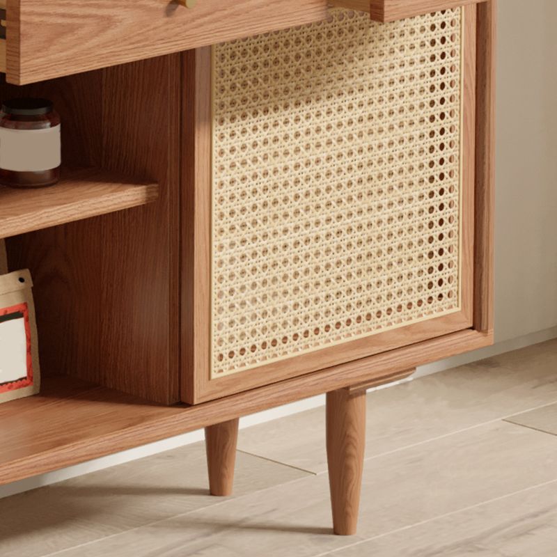 Farmhouse Storage Sideboard Home Wooden Side Board with Sliding Door Clearhalo 'buffet_sideboard' 'Buffets & Sideboards' 'furn' 'furn_buffet_sideboard' 'Furniture' 'Kitchen & Dining Furniture' 1200x1200_1cb775f8-a38e-4e79-8d7a-f222542886e0