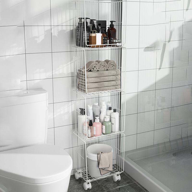 Modern Style Bookshelf Standard Closed Back Metal Bookcase for Home with Wheels Clearhalo 'Bookcases' 'furn' 'furn_bookcases' 'Furniture' 'furniture_bookcases' 'Office Furniture' 1200x1200_1cb96ad2-4389-4d44-be72-ba4a56c95734