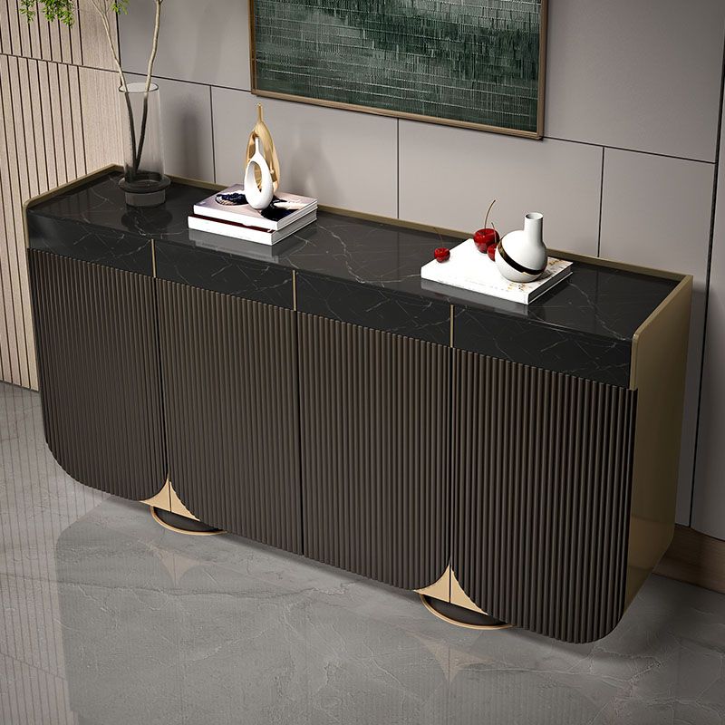 Glam Sideboard Stone Sideboard Buffet with Drawers for Dining Room Clearhalo 'buffet_sideboard' 'Buffets & Sideboards' 'furn' 'furn_buffet_sideboard' 'Furniture' 'Kitchen & Dining Furniture' 1200x1200_1cb9b43b-3b73-4a43-9fdd-327abae14290