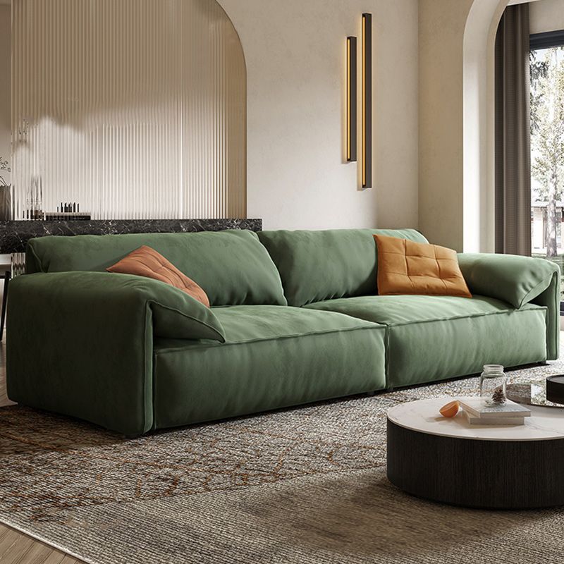 Fabric Living Room Pillow Top Arm Standard Cushions Green Settee Clearhalo 'furn' 'furn_sofas' 'Furniture' 'furniture_sofas' 'kitchen' 'kitchen_sofas' 'Living Room Furniture' 'Sofa' 'sofas' 1200x1200_1cbb7cfb-dd7e-4761-820f-7bc57cc40628