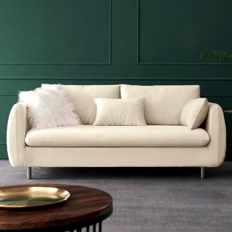 Contemporary Standard Sofa Square Arm Settee Couch with 2 Pillows Clearhalo 'furn' 'furn_sofas' 'Furniture' 'furniture_sofas' 'kitchen' 'kitchen_sofas' 'Living Room Furniture' 'Sofa' 'sofas' 1200x1200_1cbb8adc-a60a-47c1-95be-1a7b780c055d