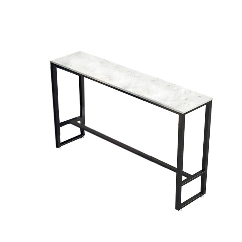 Industrial Style Rectangle Bar Table Faux Marble Bar-Height Bar Dining Table Clearhalo 'Bar Furniture' 'Bar Tables' 'bar_tables' 'furn' 'furn_bar_tables' 'Furniture' 'Kitchen & Dining Furniture' 1200x1200_1cbb9e27-a2d3-41de-9d48-53838cb04a80
