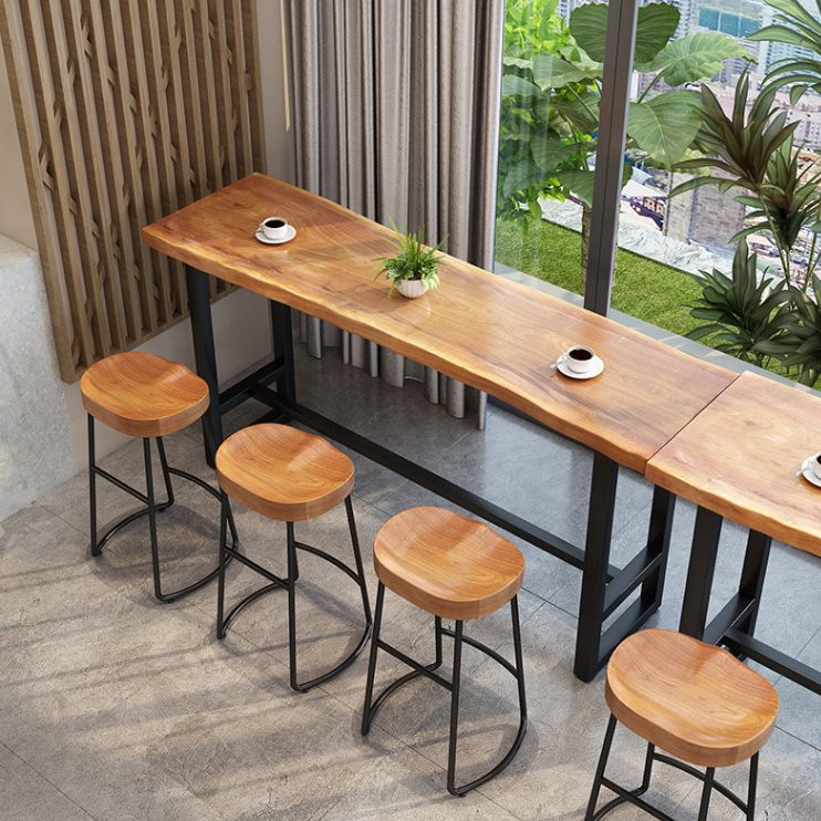 Tavolo da pub a barre di barra da barra moderna bar/tavolo da dinette in legno solido per negozio