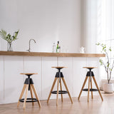 Contemporary Adjustable Height Bar Stool Rubberwood Solid Wood Bar Stool Clearhalo 'Bar Furniture' 'Bar Stools' 'bar_stools' 'furn' 'furn_bar_stools' 'Furniture' 'Kitchen & Dining Furniture' 1200x1200_1cbc80da-d3d9-4cc9-8bdb-488327767d1c