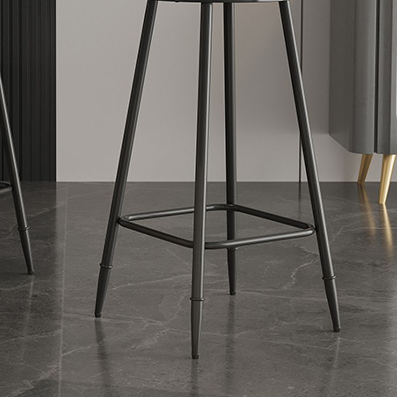 Scandinavian Matte Finish Velvet Counter Stool Footrest Home Barstool Clearhalo 'Bar Furniture' 'Bar Stools' 'bar_stools' 'furn' 'furn_bar_stools' 'Furniture' 'furniture_bar_stools' 'Kitchen & Dining Furniture' 1200x1200_1cbdddf5-338e-4f24-98d6-7ec5c5ff5a97