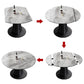 Contemporary Round Dining Table Sintered Stone Dining Table with Pedestal Base Clearhalo ' dining_table' 'Dining Tables & Seating' 'Dining Tables' 'furn' 'furn_dining_table' 'Furniture' 'furniture_dining_table' 'Kitchen & Dining Furniture' 'kitchen&dining_furn' 'kitchen' 'kitchen_dining_table' 1200x1200_1cbdfbf1-c63c-4d70-a62f-8e73991c2d7c