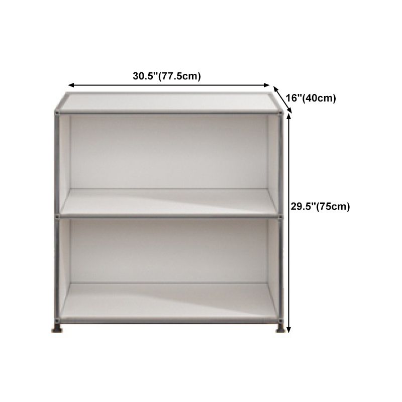 Contemporary White Sideboard Metal Dining Sideboard Table for Living Room Clearhalo 'buffet_sideboard' 'Buffets & Sideboards' 'furn' 'furn_buffet_sideboard' 'Furniture' 'Kitchen & Dining Furniture' 1200x1200_1cbe8144-3e1e-46d0-b46e-bc370790d80d