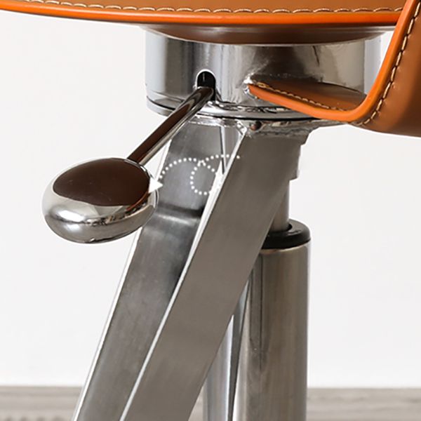 Industrial Leather Bar Stool Low Back Adjustable Counter Stool for Bristol