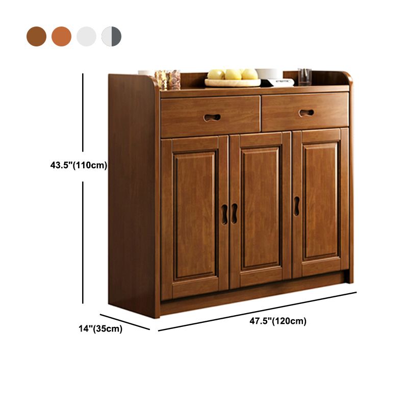 Modern Rectangle Accent Cabinet Wood Grooves Side Cabinet with Drawer Clearhalo 'Cabinets & Chests' 'cabinets_chests' 'furn' 'furn_cabinets_chests' 'Furniture' 'Living Room Furniture' 1200x1200_1cc2c047-435f-415a-b40d-73abcc3e00c4