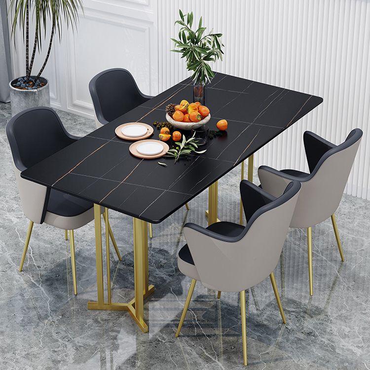 Sintered Stone Dining Table Traditional Luxury Table with Gold Frame for Home Clearhalo ' dining_table' 'Dining Tables & Seating' 'Dining Tables' 'furn' 'furn_dining_table' 'Furniture' 'furniture_dining_table' 'Kitchen & Dining Furniture' 'kitchen&dining_furn' 'kitchen' 'kitchen_dining_table' 1200x1200_1cc2cfe6-8bd9-431e-9f48-09a35c1b53df