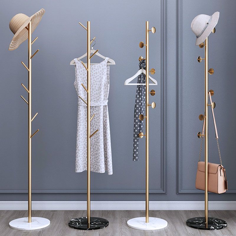 Modern Entryway Metal Free Standing No Distressed 8 Hooks Coat Rack Clearhalo 'Entry & Mudroom Furniture' 'furn' 'furn_hall_tree_coat_racks' 'Furniture' 'Hall Trees & Coat Racks' 'hall_tree_coat_racks' 1200x1200_1cc38514-2247-481c-82e7-201ea0ff4cf8