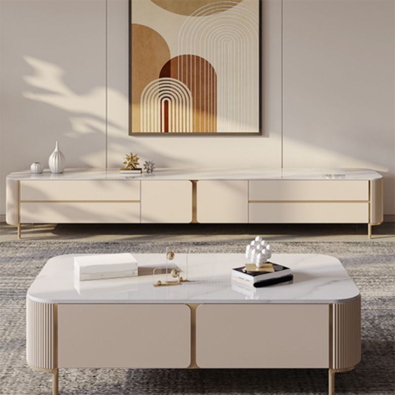 Glam TV Stand Console Enclosed Storage TV Media Console for Living Room Clearhalo 'furn' 'furn_tv_stands_entertainment_centers' 'Furniture' 'Living Room Furniture' 'TV Stands & Entertainment Centers' 'TV Stands & Media Storage Furniture' 'tv_stands_entertainment_centers' 1200x1200_1cc6b58f-8b82-4746-87e5-3e3e8b75b8f6