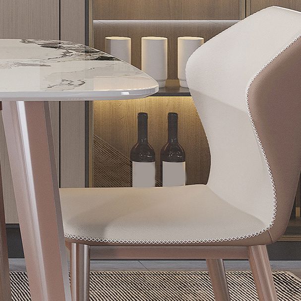 Nordic Sintered Stone Top Dining Set Rectangle 1/2/5/7 Pieces Dining Table Set Clearhalo 'Dining Room Sets' 'Dining Tables & Seating' 'dining_room_set' 'furn' 'furn_dining_room_set' 'Furniture' 'Kitchen & Dining Furniture' 1200x1200_1cc71008-faa0-474a-92be-efc29ed0edfe
