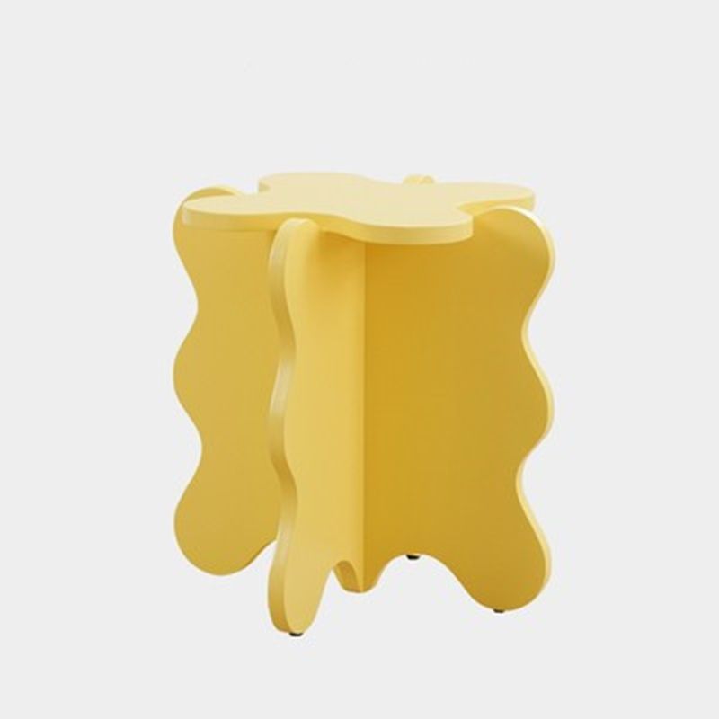 Scandinavian Wooden Coffee Table Free Form Pedestal Cocktail Table Set for Home