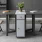 Modern Style Rectangle Folding Dining Table, 59" x 31.5" x 29.3"