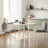 Piernas acrílicas Juego de muebles de comedor 1/2/3/4 PCS Mesa redonda con sillas tapizadas