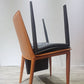 Eetkamerstoelen van kunstleer Moderne bijzetstoelen met metalen onderstel