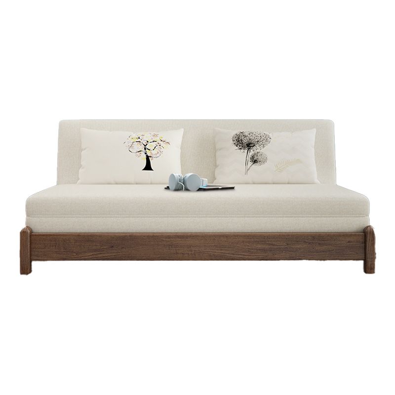 Contemporary Futon Sleeper Sofa Bed Pillow Included Futon Frame in White