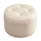 Mid-Century Modern Pouf Ottoman Genuine Leather Upholstered Tufted Round Ottoman Clearhalo 'furn' 'furn_ottomans_poufs' 'Furniture' 'Living Room Furniture' 'Ottomans & Poufs' 'ottomans_poufs' 1200x1200_1cc89db9-5a43-498f-a656-95423cf98770