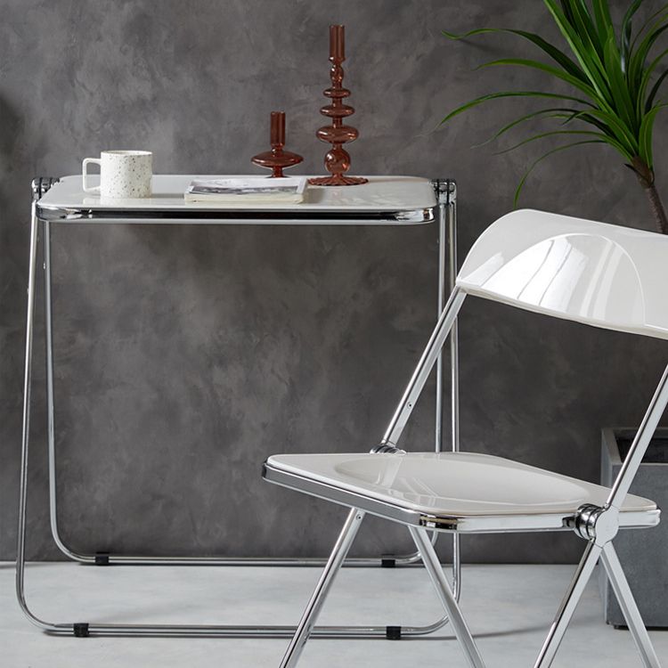 Modern Style Office Desk Home Bedroom Acrylic Adjustable Folding Table,25.1"L X 19.6"W Clearhalo 'furn' 'furn_office_desk' 'Furniture' 'furniture_office_desk' 'Office Desks' 'Office Furniture' 'office_desk' 1200x1200_1cca4bbb-14e0-4927-9523-a0531323ae30
