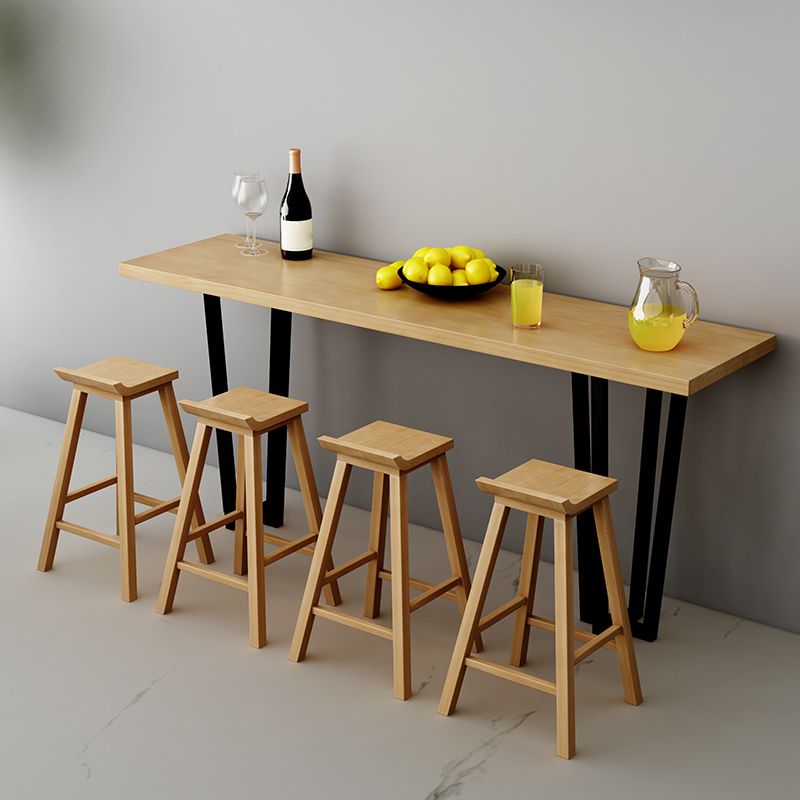 Coffee Shop Glam Bar Height Table Double Pedestal Solid Wood Hall/Pub Table Clearhalo 'Bar Furniture' 'Bar Tables' 'bar_tables' 'furn' 'furn_bar_tables' 'Furniture' 'Kitchen & Dining Furniture' 1200x1200_1ccb72a4-b65b-4ecf-bc59-9886769ae6af