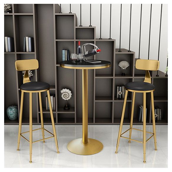 Modern Bar Dining Table Round and Square Bar Height Cocktail Table with Iron Base Clearhalo 'Bar Furniture' 'Bar Tables' 'bar_tables' 'furn' 'furn_bar_tables' 'Furniture' 'furniture_bar_tables' 'Kitchen & Dining Furniture' 'kitchen&dining_furn' 'kitchen' 1200x1200_1ccbadae-6941-4335-9c18-77ea8bb2cc6a