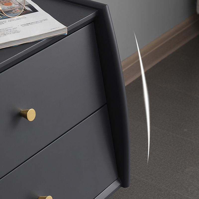 Table de nuit moderne 2 tiroirs table de nuit en bois massif, 20 "de haut