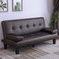 Contemporary Faux Leather and Velvet Reclining Convertible Settee Couch Clearhalo 'furn' 'furn_sofas' 'Furniture' 'Living Room Furniture' 'Sofa' 'sofas' 1200x1200_1ccd177a-2fac-4f1c-91d9-7b692ecf6c8d