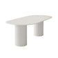 Oval Sintered Stone Dining Table Modern White Furniture with Double Pedestal for Home Clearhalo 'Dining Tables & Seating' 'Dining Tables' 'dining_table' 'furn' 'furn_dining_table' 'Furniture' 'Kitchen & Dining Furniture' 1200x1200_1ccd93d5-2d0d-4cb3-ba38-0cdd3d645286