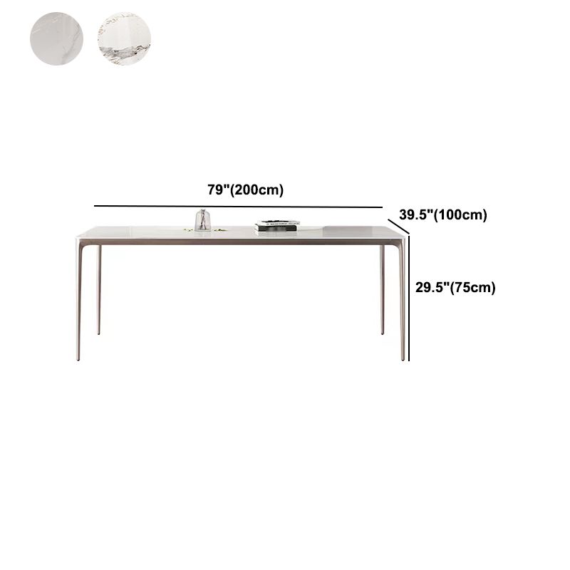 Modern Rectangle Dining Table Sintered Stone Table with 4 Legs Clearhalo 'Dining Tables & Seating' 'Dining Tables' 'dining_table' 'furn' 'furn_dining_table' 'Furniture' 'Kitchen & Dining Furniture' 1200x1200_1ccee77a-1307-4895-ab09-60e2e46a5c2d
