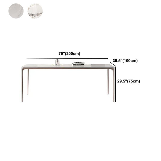 Modern Rectangle Dining Table Sintered Stone Table with 4 Legs Clearhalo 'Dining Tables & Seating' 'Dining Tables' 'dining_table' 'furn' 'furn_dining_table' 'Furniture' 'Kitchen & Dining Furniture' 1200x1200_1ccee77a-1307-4895-ab09-60e2e46a5c2d