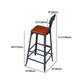 Industrial Solid Wood Counter Height Set 1/7/11 Pieces Indoor Footrest Counter Set