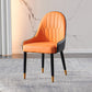 Glam Wood Dining Arm Chair Faux Leather Dining Chairs for Restaurant Use
