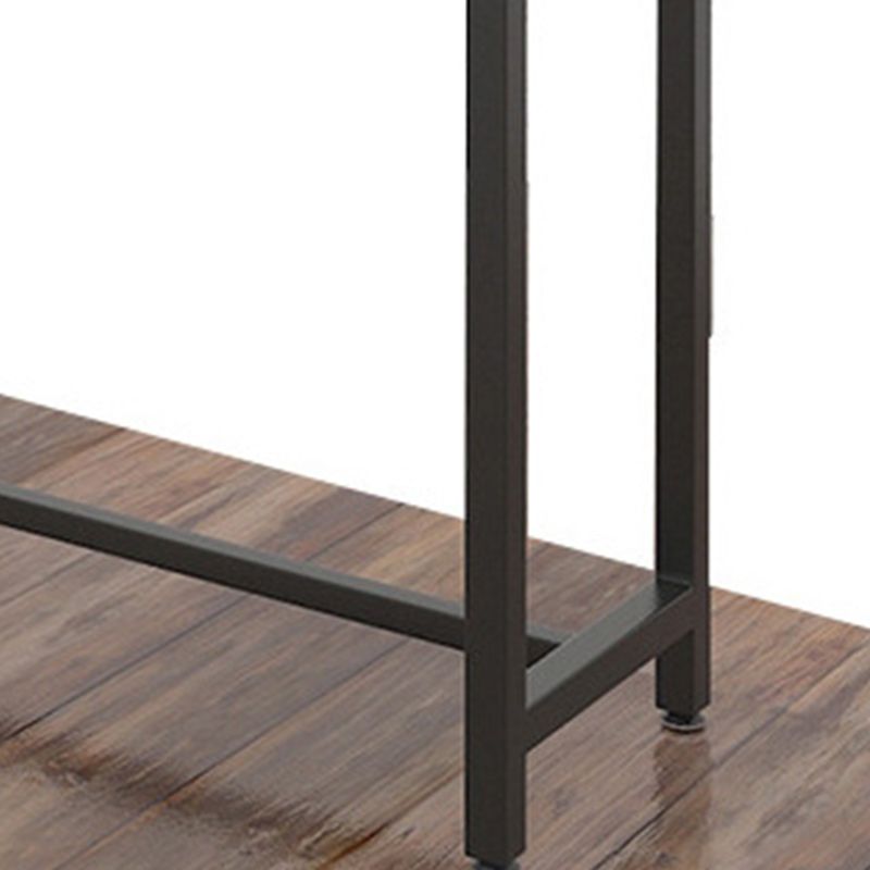 Industrial Style 1/2/7 Pieces Bar Table Set Rectangle Bar Table with High Stools Clearhalo 'Bar Furniture' 'furn' 'furn_home_bar_bar_sets' 'Furniture' 'Home Bars & Bar Sets' 'home_bar_bar_sets' 'Kitchen & Dining Furniture' 1200x1200_1cd23c79-5900-4101-b7cf-4f391080e6e6