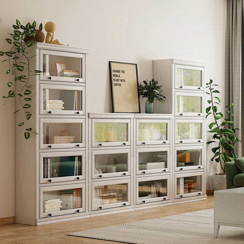 Modern Style Closed Back Bookshelf Standard Solid Wood Bookcase with Cabinets Clearhalo 'Bookcases' 'furn' 'furn_bookcases' 'Furniture' 'Office Furniture' 1200x1200_1cd3131b-b02c-48e4-8114-15ae7cfbd139
