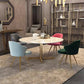 Metal and Stone Table Glam Style Minimalist Round Dining Table for Home Living Room Clearhalo 'Dining Tables & Seating' 'Dining Tables' 'dining_table' 'furn' 'furn_dining_table' 'Furniture' 'Kitchen & Dining Furniture' 1200x1200_1cd31eba-011f-497c-9050-5684cae8394d