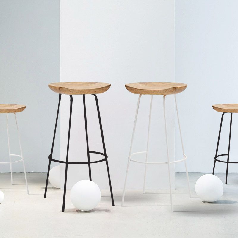 Solid Wood Modern Counter & Bar Stools Matte Finish Indoor Stools Clearhalo 'Bar Furniture' 'Bar Stools' 'bar_stools' 'furn' 'furn_bar_stools' 'Furniture' 'Kitchen & Dining Furniture' 1200x1200_1cd3a776-b79f-413a-9b7b-61094b58ac9b