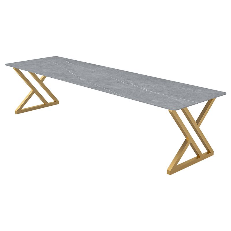 Rectangle Dinette Table Industrial Stone Dinner Room Kitchen Table for Indoor Clearhalo ' dining_table' 'Dining Tables & Seating' 'Dining Tables' 'furn' 'furn_dining_table' 'Furniture' 'furniture_dining_table' 'Kitchen & Dining Furniture' 'kitchen&dining_furn' 'kitchen' 'kitchen_dining_table' 1200x1200_1cd641f5-d356-4225-afb4-b3d9415c9a9f