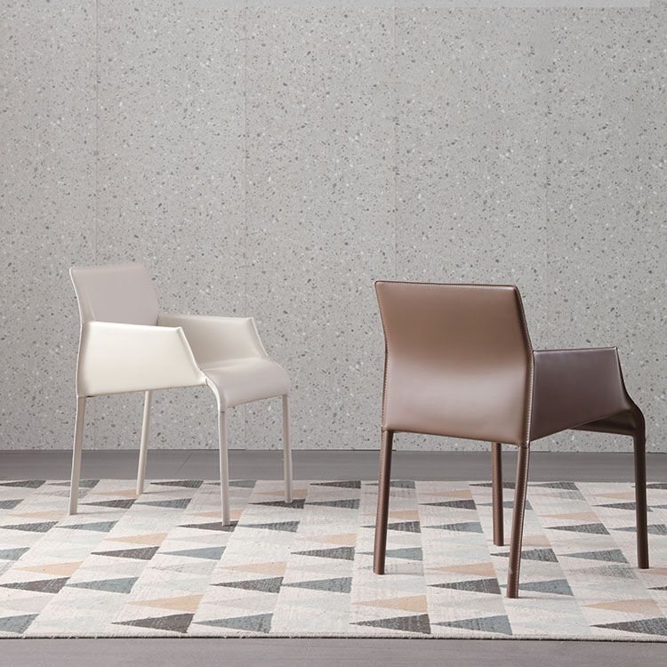 Eigentijdse lederen eetkamerstoel gestoffeerde tankstoel voor restaurantgebruik