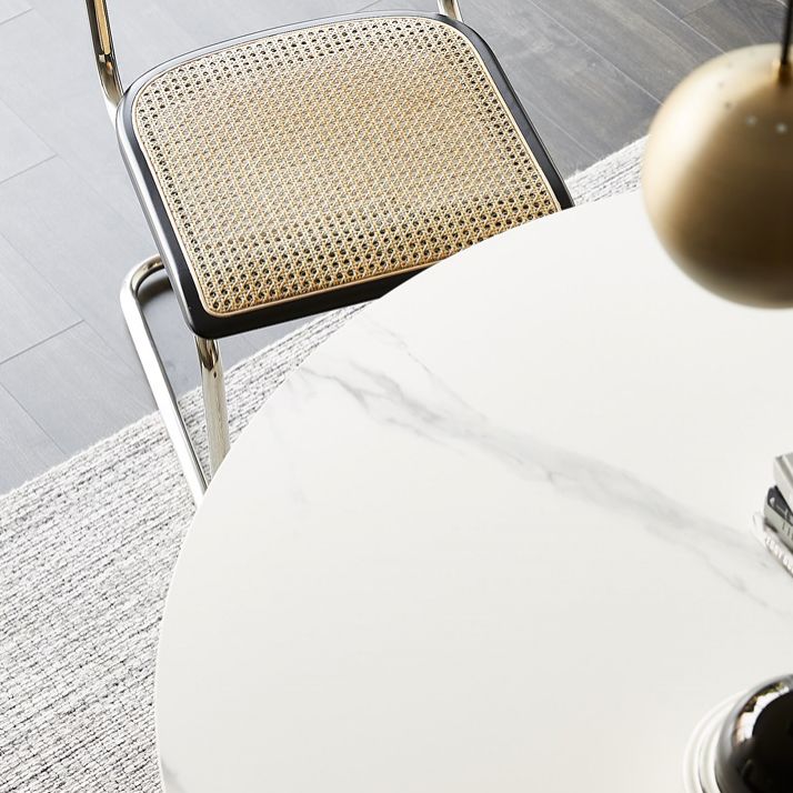 Round Tulip Base Dinette Table Traditional Luxury Dining Room Table for Home Clearhalo ' dining_table' 'Dining Tables & Seating' 'Dining Tables' 'furn' 'furn_dining_table' 'Furniture' 'furniture_dining_table' 'Kitchen & Dining Furniture' 'kitchen&dining_furn' 'kitchen' 'kitchen_dining_table' 1200x1200_1cd78312-82ef-426a-a28b-68af80779193