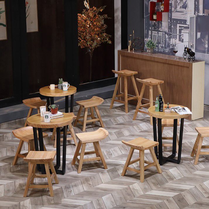 Restaurant Modern Simple Barstool Wood 4 Legs Bar Stool with Pedal Clearhalo 'Bar Furniture' 'Bar Stools' 'bar_stools' 'furn' 'furn_bar_stools' 'Furniture' 'Kitchen & Dining Furniture' 1200x1200_1cd9a314-1f7b-48e9-9a7f-846eb11613ba