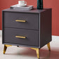 20'' Tall Glam Accent Table Nightstand 2-Drawer Plates Bed Nightstand with Legs Clearhalo 'Bedroom Furniture' 'furn' 'furn_night_stand' 'Furniture' 'night_stand' 'Nightstands' 1200x1200_1cda8c17-c4d7-4724-b995-acb7c7a203a9