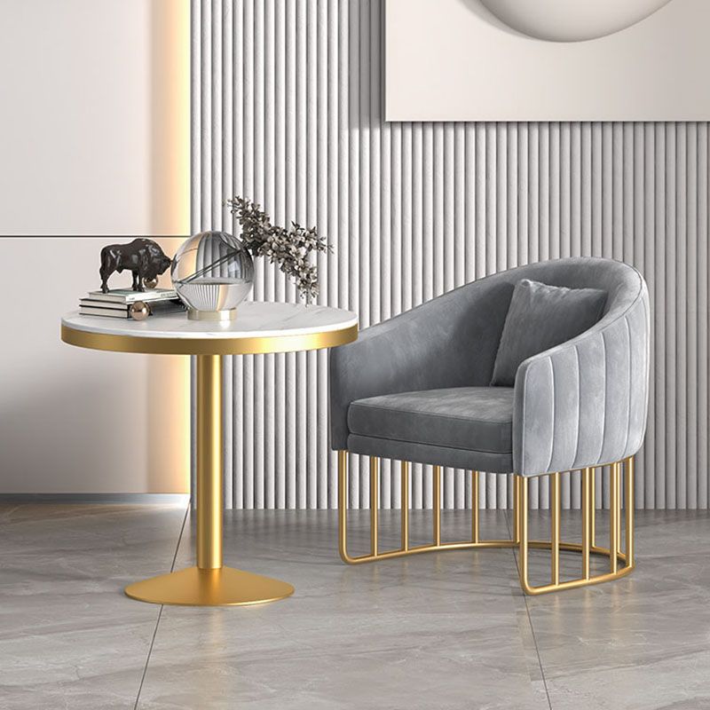 Sedia da pranzo in metallo glam sedie da pranzo in velluto senza braccio per uso domestico