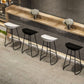 Modern Armless Backrest Counter Stool Iron Bar Stool with Acrylic Seat for Milk Tea Shop