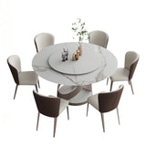 Modern Home Sintered Stone Table Round Pedestal Dining Table Clearhalo 'Dining Tables & Seating' 'Dining Tables' 'dining_table' 'furn' 'furn_dining_table' 'Furniture' 'furniture_dining_table' 'Kitchen & Dining Furniture' 1200x1200_1cded12c-d945-4aff-a8d1-d0328100c9a2