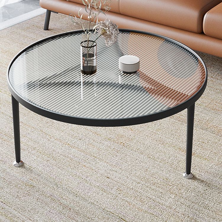 Eisen 3 Beine runder Couchtisch mit Glas Top Cocktailtisch
