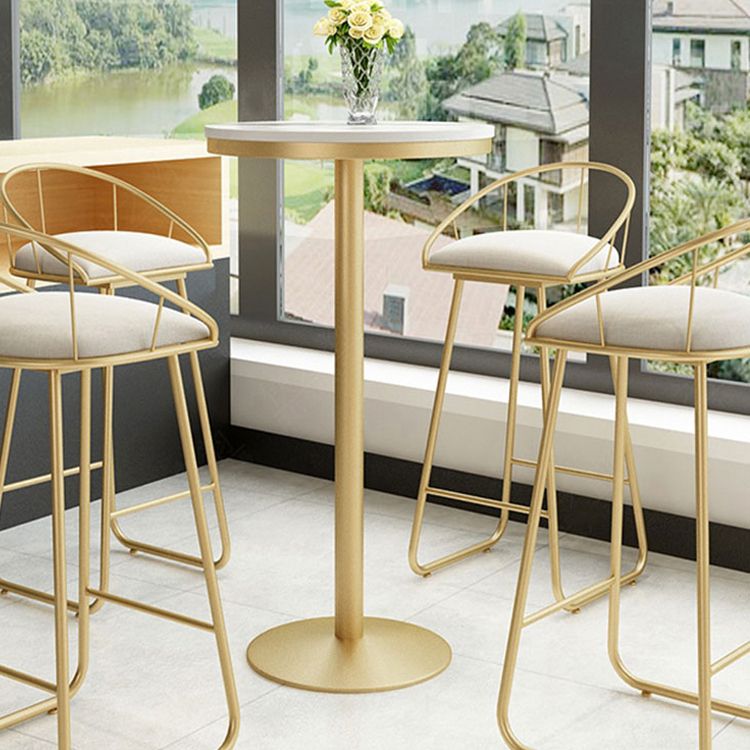 Stone Bar Dining Table Glam Round Bar Table with Pedestal for Dining Room Clearhalo 'Bar Furniture' 'Bar Tables' 'bar_tables' 'furn' 'furn_bar_tables' 'Furniture' 'furniture_bar_tables' 'Kitchen & Dining Furniture' 1200x1200_1ce10be3-ecd1-4737-9aca-ec6ee16c38df