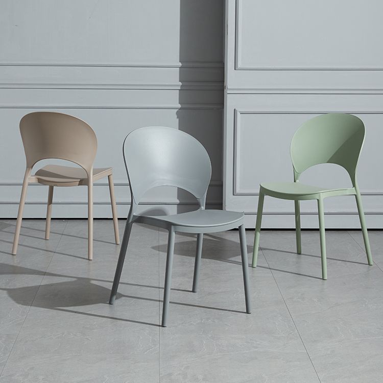 Scandinavian Plastic Armless Dining Chairs Indoor Stackable Side Chairs Clearhalo ' kitchen&dining_furn' 'Dining Chairs' 'Dining Tables & Seating' 'dining_chair' 'furn' 'furn_dining_chair' 'Furniture' 'furniture_dining_chair' 'Kitchen & Dining Furniture' 'kitchen' 1200x1200_1ce36223-944d-465f-b523-9d1549ac3a03