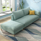 Sillón tapizado escandinavo Chaise de brazos cuadrados para sala de estar