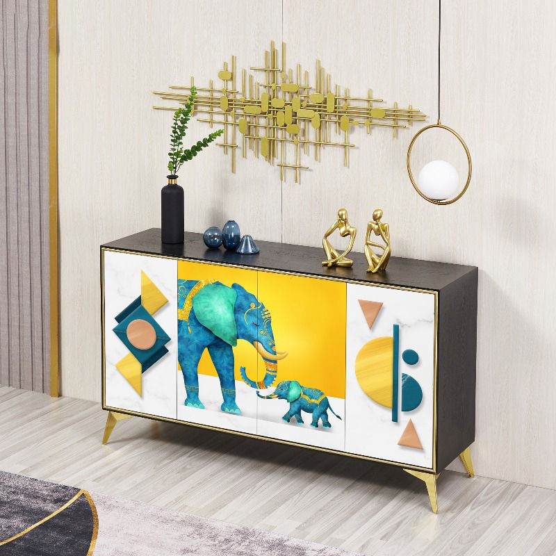 Cabinets Living Room Buffet Stand Wood Adjustable Shelving Buffet Table Clearhalo 'buffet_sideboard' 'Buffets & Sideboards' 'furn' 'furn_buffet_sideboard' 'Furniture' 'furniture_buffet_sideboard' 'Kitchen & Dining Furniture' 1200x1200_1ce8e1f9-30a5-436f-91f5-0f93bbbf3433